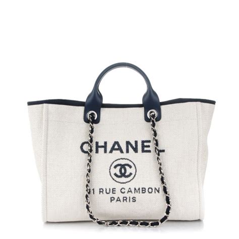 faux chanel deauville tote|Chanel deauville tote large size.